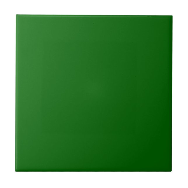 Christmas Green Solid Colour Ceramic Tile (Front)