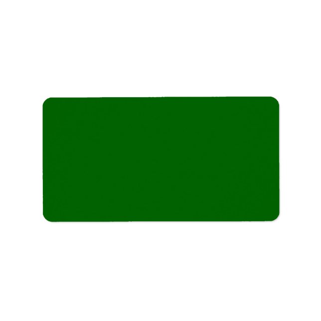 Christmas Green Solid Colour Label (Front)