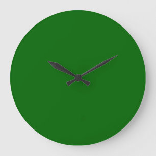 Christmas Green Solid Colour Large Clock