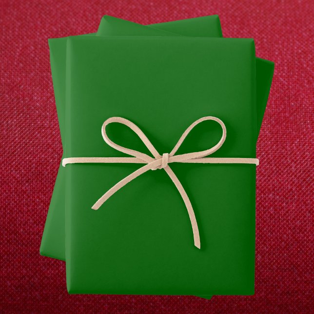 Christmas Green Solid Colour Wrapping Paper Sheet (Creator Uploaded)