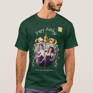 Christmas green team photo logo T-Shirt