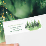 Christmas Green Winter Forest Fir Trees Name Return Address Label<br><div class="desc">Christmas Watercolor Green Winter Forest Fir Trees Name & Return Address Label.</div>