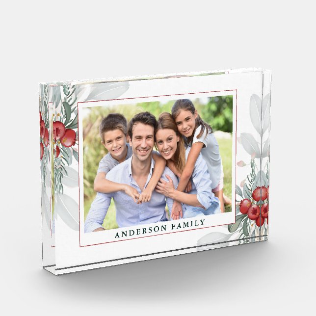 Christmas Greenery and Berries Photo (Left)