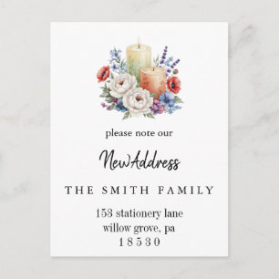 Christmas Greenery Change of Address Insert Card