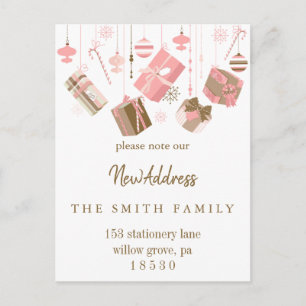 Christmas Greenery Change of Address Insert Card