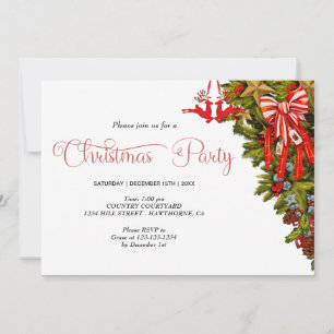 christmas greenery christmas party decoration invitation