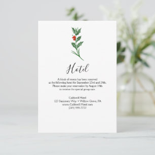 Christmas Greenery Hotel Card