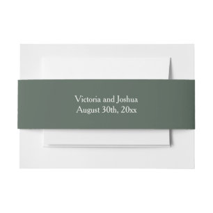Christmas Greenery Invitation Belly Band