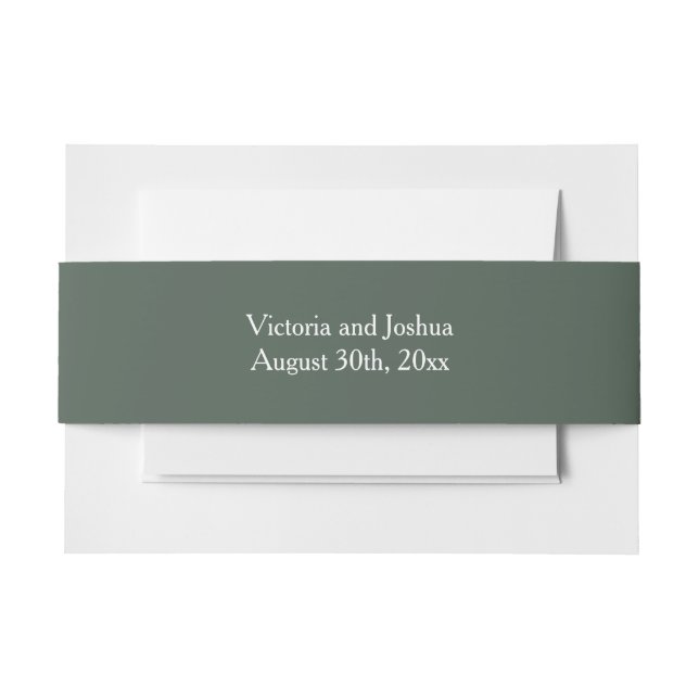 Christmas Greenery Invitation Belly Band (Front Example)