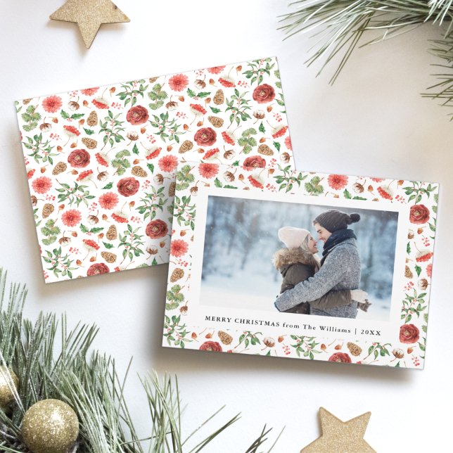 Christmas Greenery Photo Holiday Card (Creator Uploaded)