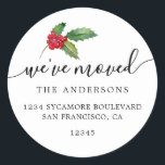 Christmas Greenery We've Moved New Address label<br><div class="desc">Christmas greenery we've moved moving announcement return address labels: let your friends and family know about your new address with these chic, modern and simple return address labels. Simply add your names and address in off-black elegant script calligraphy and stylish typography on a white background with a stylish touch of...</div>