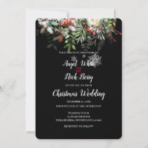 Christmas Greens/Snowflakes/Holiday Wedding