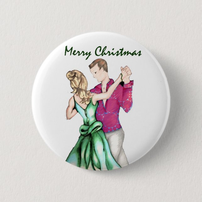 Christmas Greeting 6 Cm Round Badge (Front)