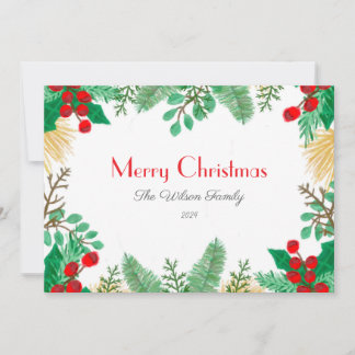 Christmas Greeting Card 2024 for Family, Friends