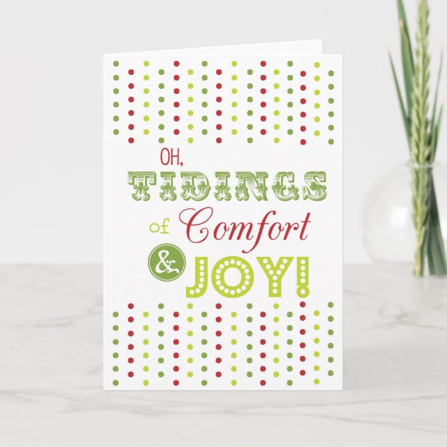 Christmas Greeting Card-"Comfort and Joy"-BLANK! Holiday Card (Front)