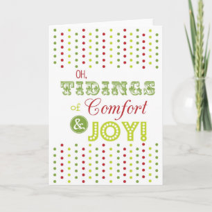 Christmas Greeting Card-"Comfort and Joy"-BLANK! Holiday Card