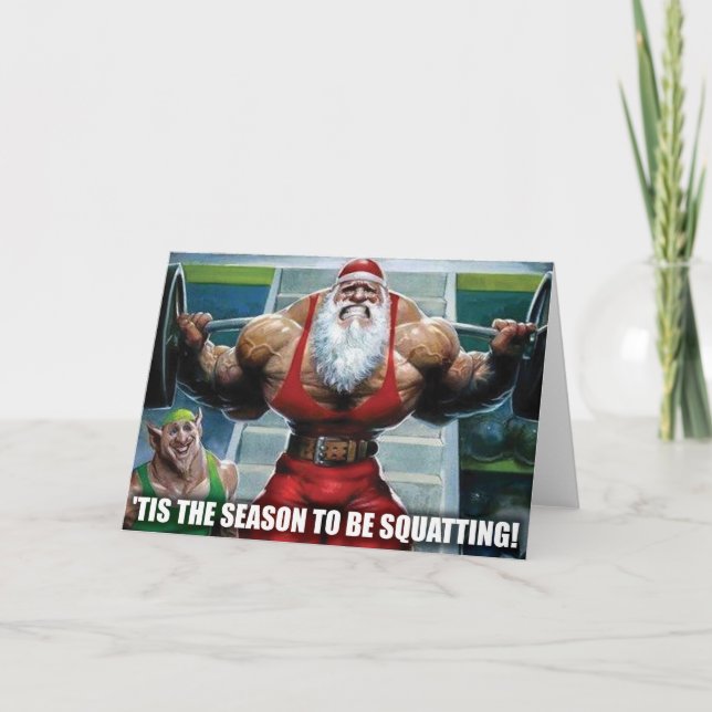 Christmas Greeting Card - Gym Motivation (Front)