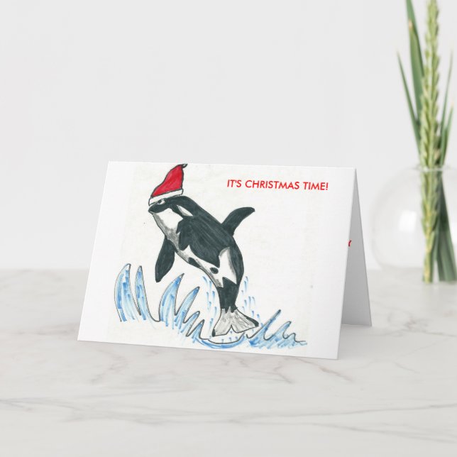 CHRISTMAS GREETING CARD - ORCA (Front)