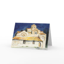 Christmas greeting card with a Church image