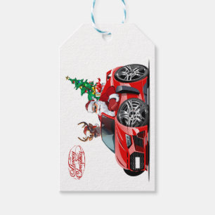 Christmas Greeting Card with Christmas lettering Gift Tags