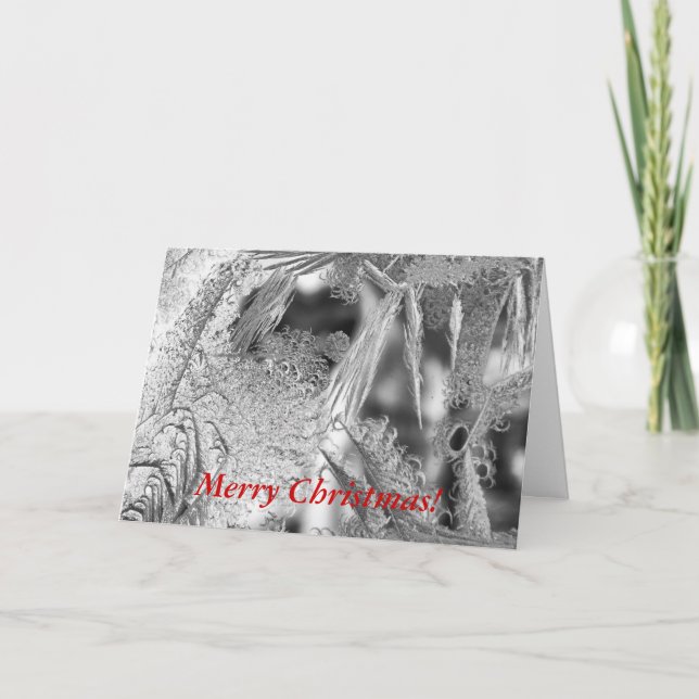 Christmas Greeting Card with Frost Design (Front)