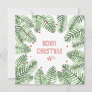 Christmas greeting card with winter holiday frame