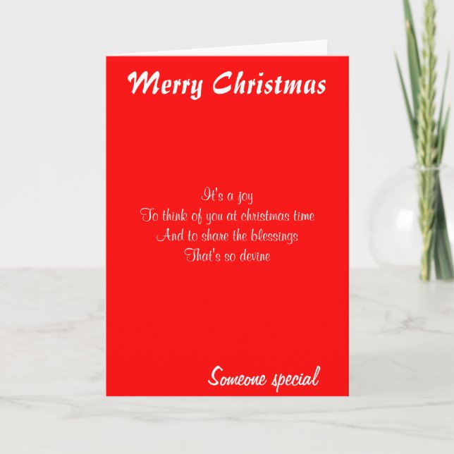 Christmas greeting cards-someone special holiday card (Front)