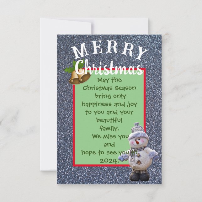 Christmas greeting for far friend card (Front)