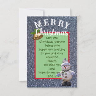 Christmas greeting for far friend card