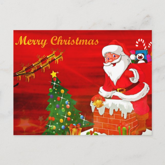 Christmas Greeting Holiday Postcard (Front)