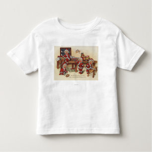 Christmas GreetingLittle Kids on Workbench Toddler T-Shirt