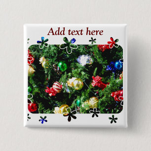 Christmas Greetings_ 15 Cm Square Badge
