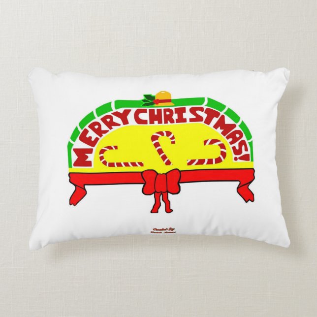 Christmas Greetings Accent Pillow (Front)