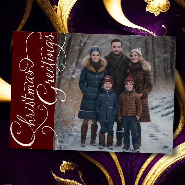 Christmas Greetings and Your Photo Foil Holiday Card (Creator Uploaded)