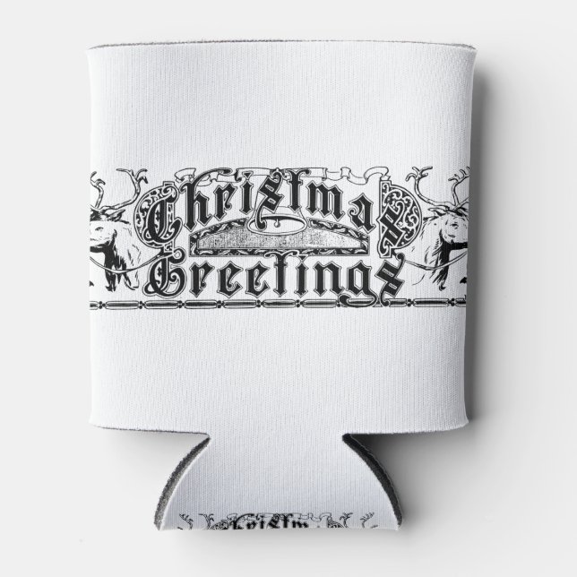 Christmas Greetings Can Cooler (Front)