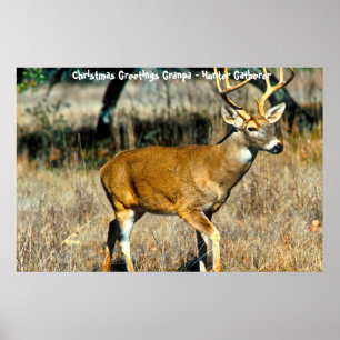 Christmas Greetings Dad Hunter Gatherer Poster