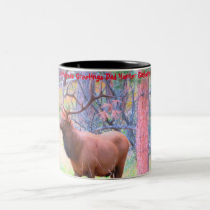 Christmas Greetings Dad Hunter Gatherer Two-Tone Coffee Mug