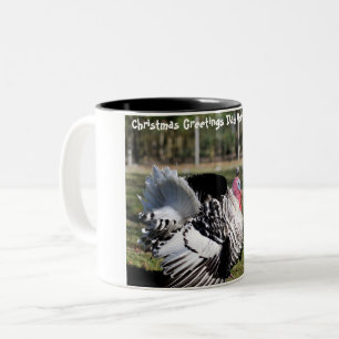Christmas Greetings Dad Hunter Gatherer Two-Tone Coffee Mug