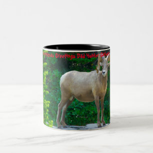 Christmas Greetings Dad Hunter Gatherer Two-Tone Coffee Mug