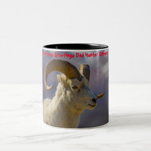 Christmas Greetings Dad Hunter Gatherer Two-Tone Coffee Mug