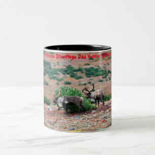 Christmas Greetings Dad Hunter Gatherer Two-Tone Coffee Mug