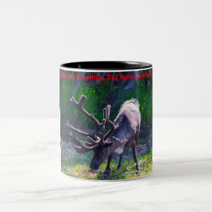 Christmas Greetings Dad Hunter Gatherer Two-Tone Coffee Mug