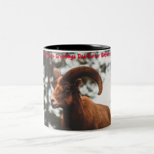 Christmas Greetings Dad Hunter Gatherer Two-Tone Coffee Mug