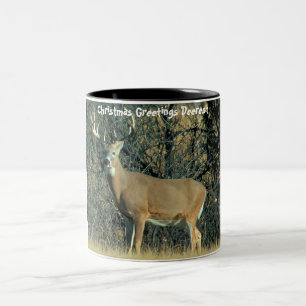 Christmas Greetings  Deerest Two-Tone Coffee Mug