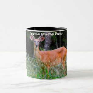 Christmas Greetings  Deerest Two-Tone Coffee Mug