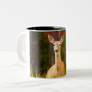 Christmas Greetings  Deerest Two-Tone Coffee Mug