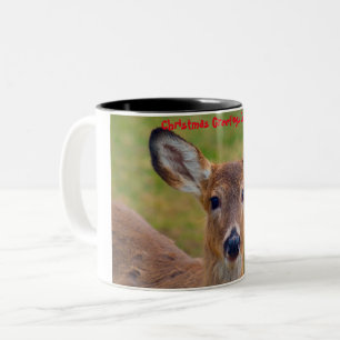 Christmas Greetings  Deerest Two-Tone Coffee Mug