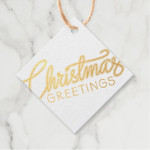 Christmas Greetings Favour Tags