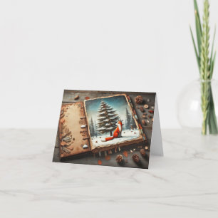 Christmas Greetings Folded Note Card
