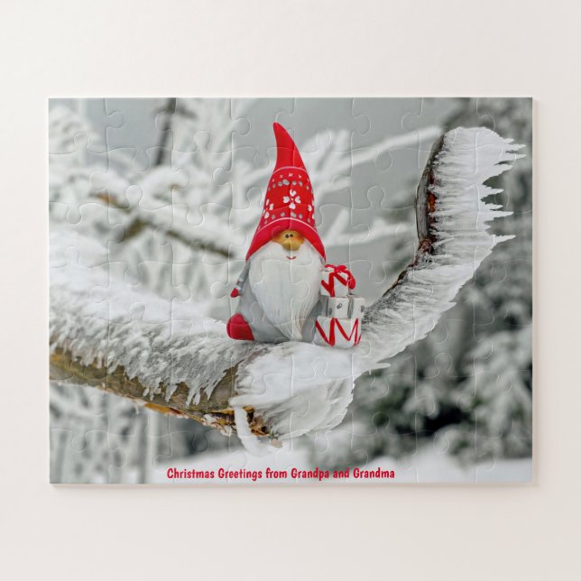 Christmas Greetings from Grandpa and Grandma Jigsaw Puzzle (Horizontal)